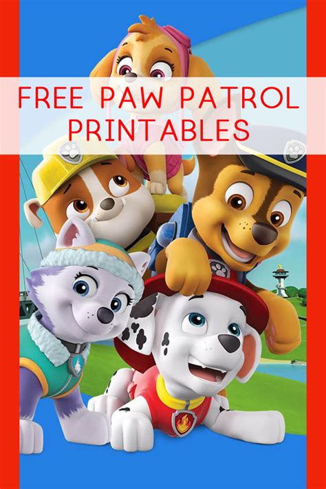 Paw Patrol Printables Free